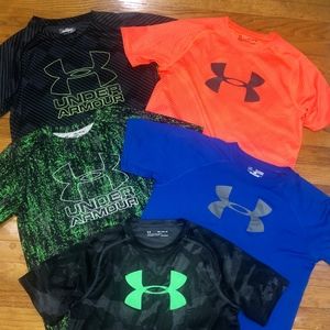 Lot of 5 Under Armour YOUTH XL Shirts